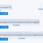 LED vapor tight batten light fixtures Product size dimension(COMLED P1 series)