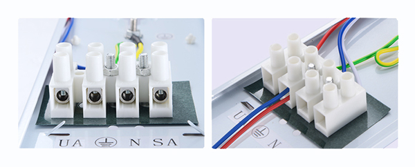 LED Weatherproof Batten Light Fixture Huge terminal block for holding multiple wires COMLED LED vapor tight batten light fixture Huge terminal block for holding multiple wires