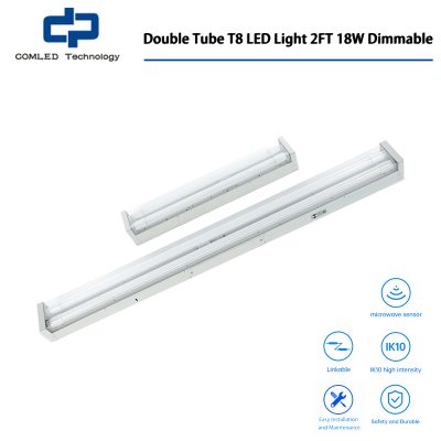 Double Tube T8 LED Light 2FT 18W Dimmable