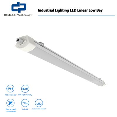 Industrial Lighting Products LED Linear Low Bay, 2FT 20W Selectable CCT 60000 Lumens LED Vapor Tight Light