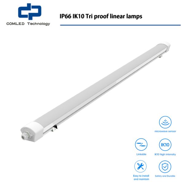 IP66 IK10 Tri proof linear lamps COMLED IP66 IK10 Tri proof linear lamps, Vapor proof led lights