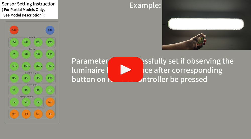 LED linear lighting fixture Operation Video