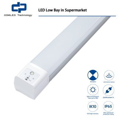 LED Low Bay in Supermarket, Hanging Linear LED Lighting