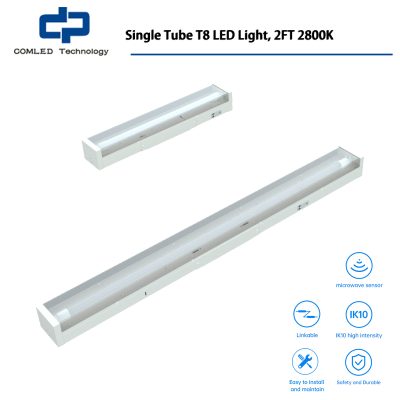 Single Tube T8 LED Light, 2FT 2800K