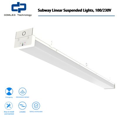 COMLED Subway Linear Suspended Lights, 100230V Linkable Commercial-grade Architectural Suspended Lighting
