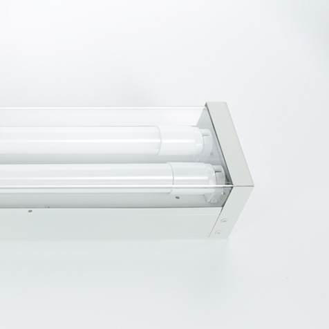 LED Tube Light Fixture Transparent Diffuser LED Tube Light Fixture Transparent Diffuser