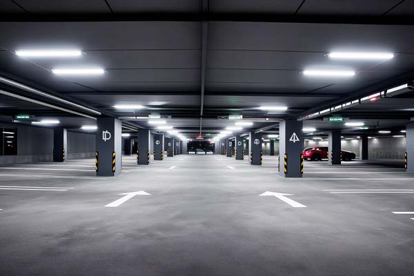 LED batten lights - Underground parking lot lighting Underground parking lot lighting - LED Low-Bay Lights